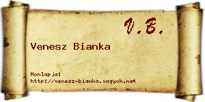 Venesz Bianka névjegykártya